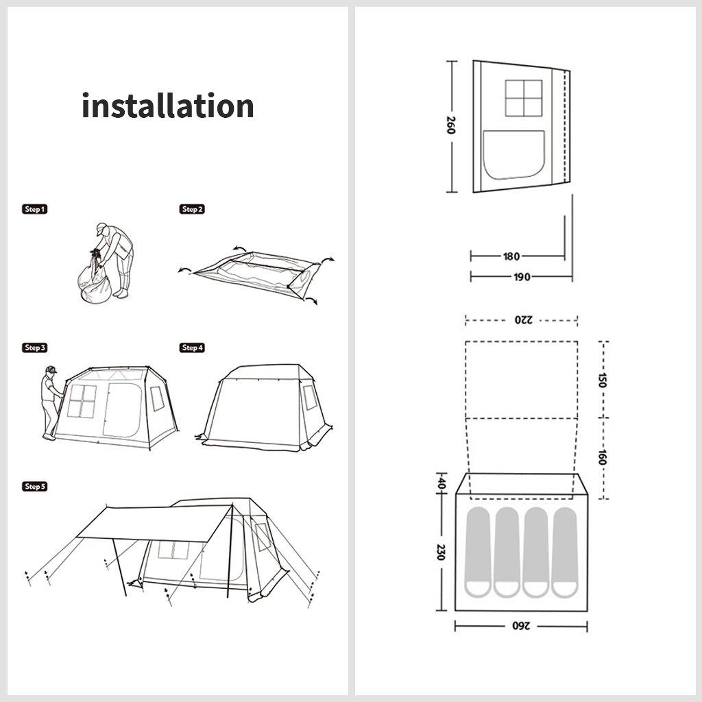 NATUREHIKE VILLAGE 6.0 AUTO TENT CNK2300ZP021