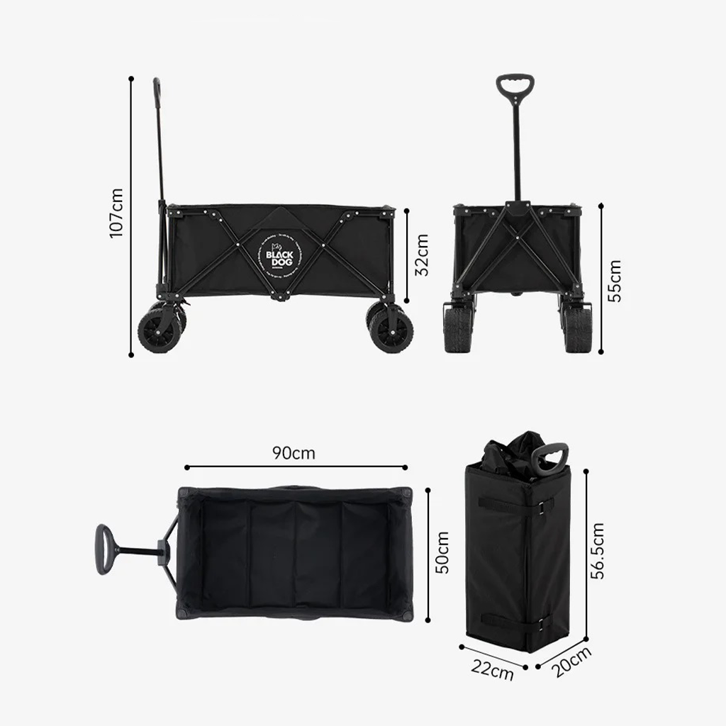 BLACK DOG TROLI LIPAT CAMPING BD-TC002 FOLDING TROLLEY 4 WAYS