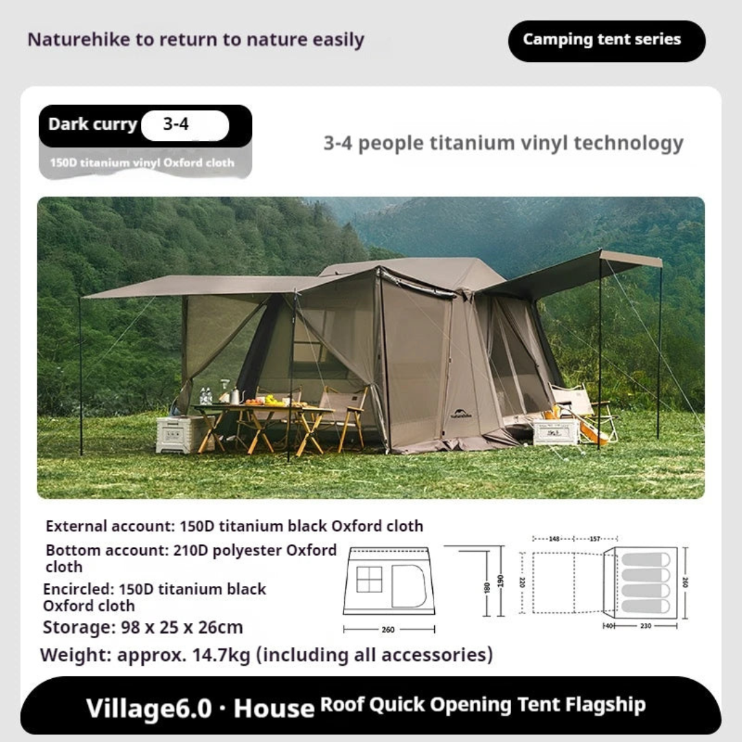 NATUREHIKE VILLAGE 6.0 AUTO TENT CNK2300ZP021