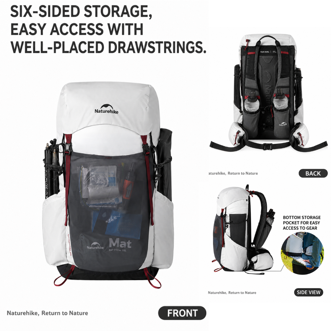 Naturehike Tas Hiking Gunung Ringan Hydrogen 25L Ultralight Backpack CNK2550XB010-D8U Tas Ransel Hiking Lipat Ringan Waterproof Daypack Travel Outdoor