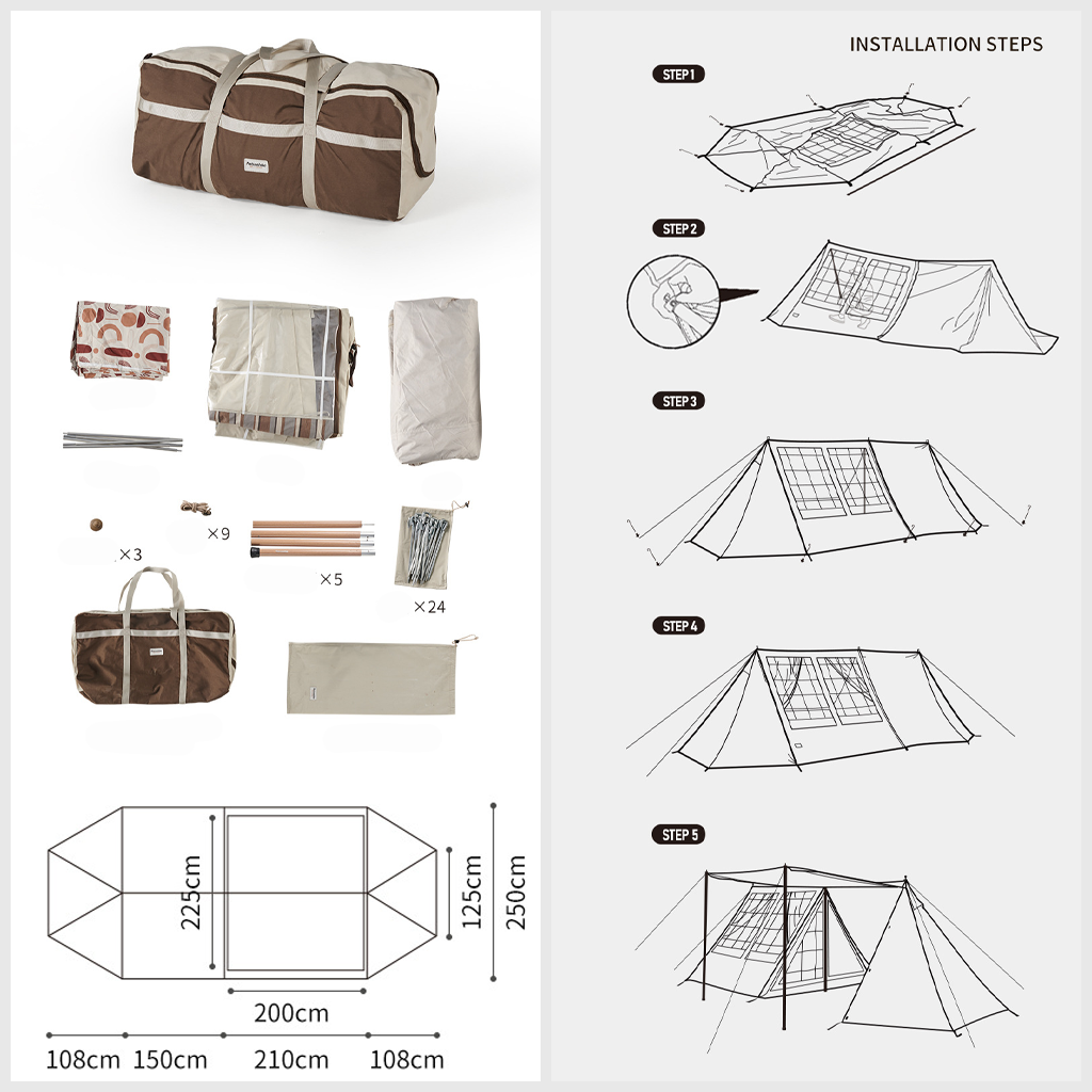 Naturehike NH22CH001 Hammurabi Glamping Tent