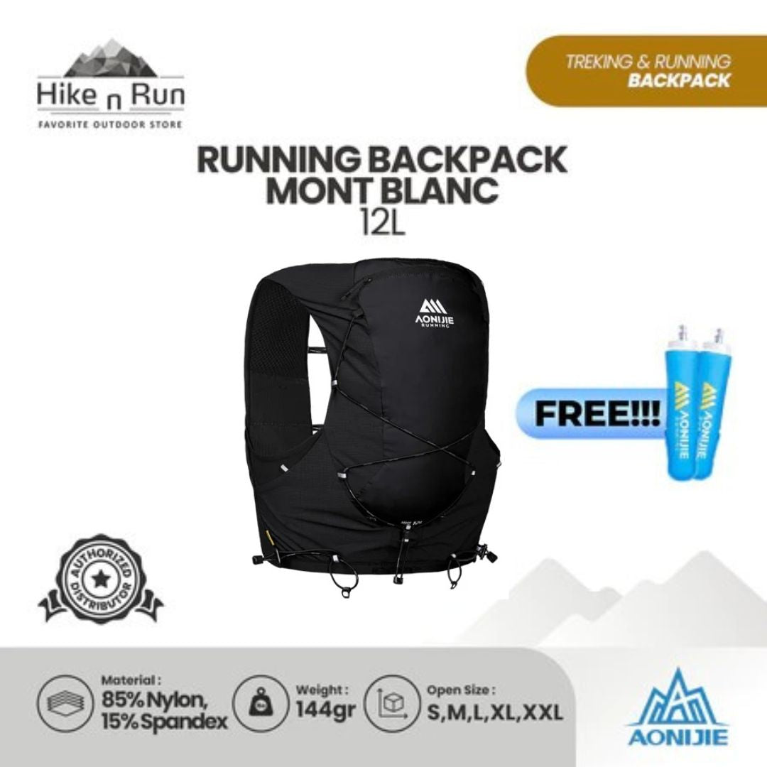 AONIJIE VEST MB-4L MB-8L MB-12L Professional Black Sports Running Backpack Marathon Off Road Outdoor Mountaineering Knapsack for Hiking Cycling