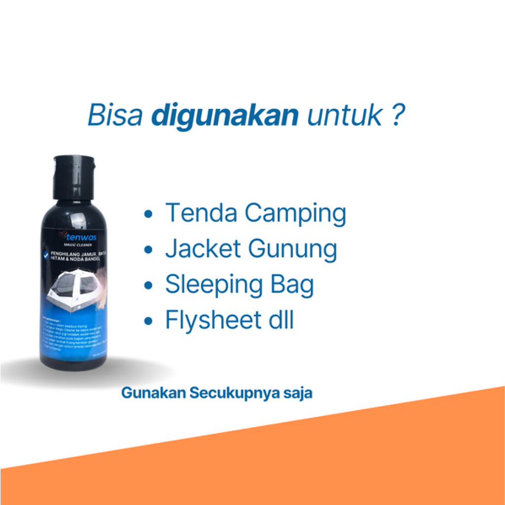 SABUN PENGHILANG JAMUR NODA KERAK TENDA JAKET SLEEPING BAG KANOPI TENWAS MAGIC CLEANER LIQUID CAMPING