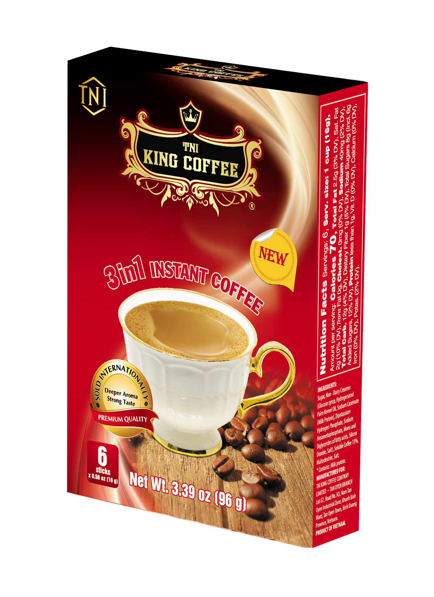 King Coffee 3in1 6 Stick Premium Kopi Vietnam Trung Nguyen G7