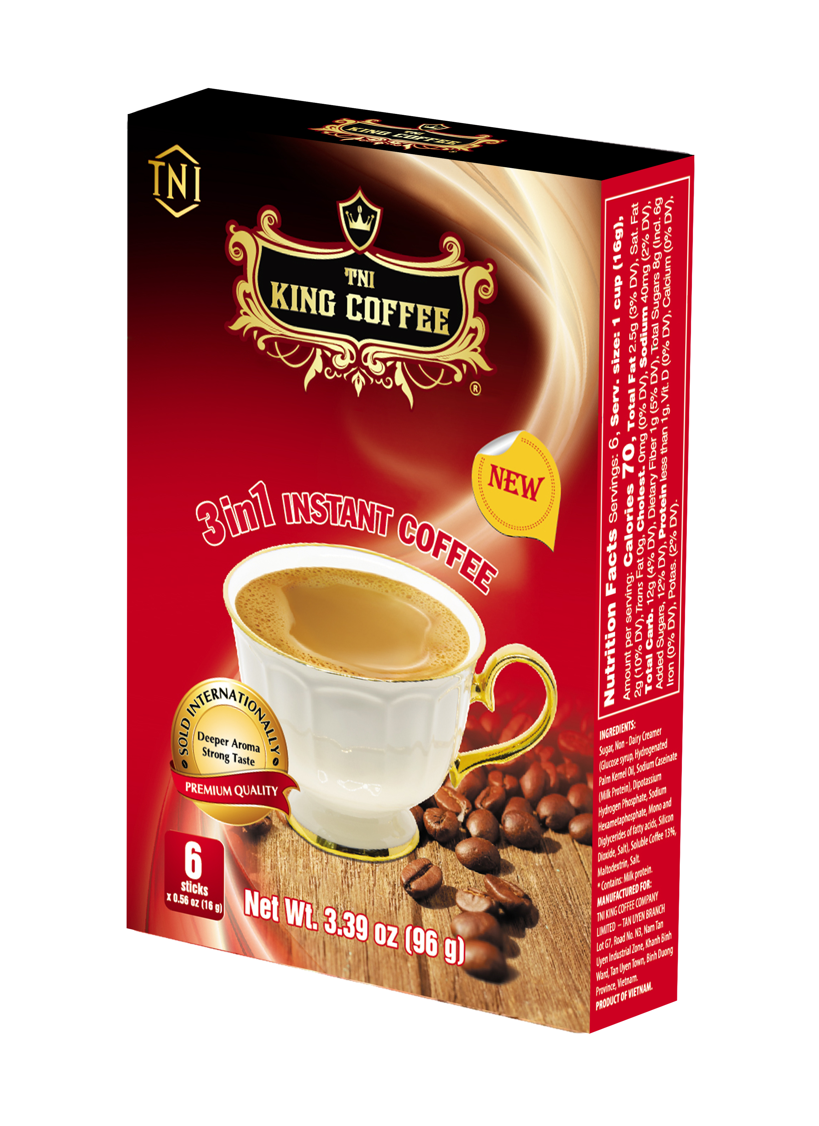 King Coffee 3in1 6 Stick Premium Kopi Vietnam Trung Nguyen G7