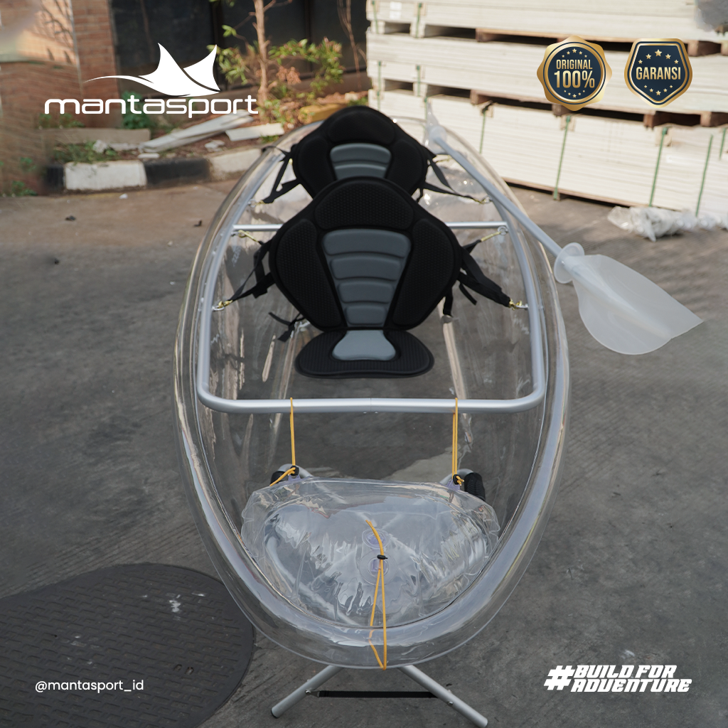 Kayak Mantasport Nemo Transparan 2 Orang Perahu Air Transparent Wisata Free Dayung