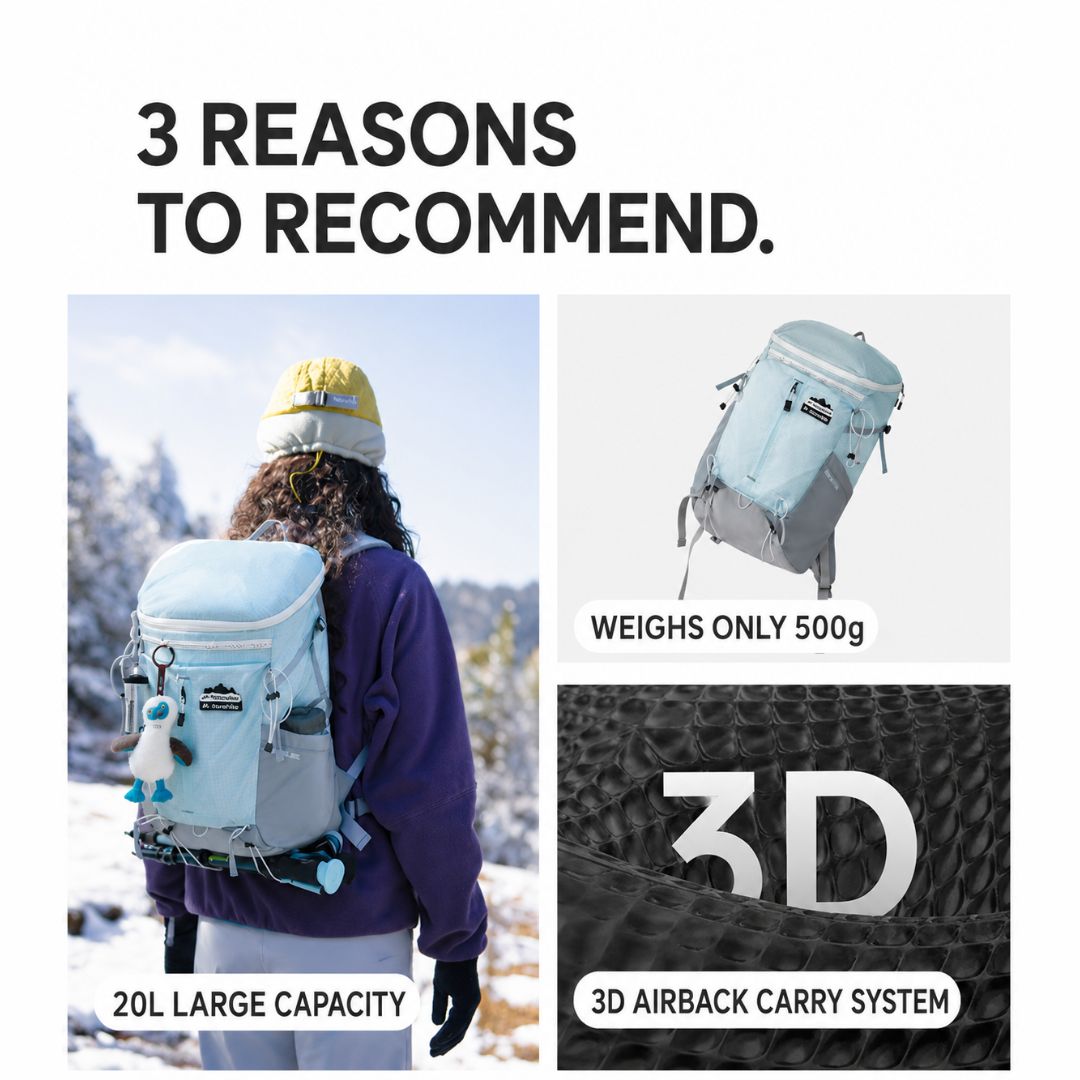 Naturehike Tas Ransel Hellium CNK2300016 Backpack Carrier Hiking Backpack Tas Hiking Ultralight Daypack Outdoor CNK2300BB017