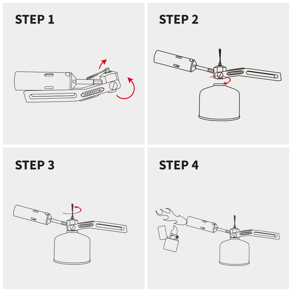 BLOW TORCH GAS BUTANE BLACKDEER BD12126303 PEMATIK API PORTABLE