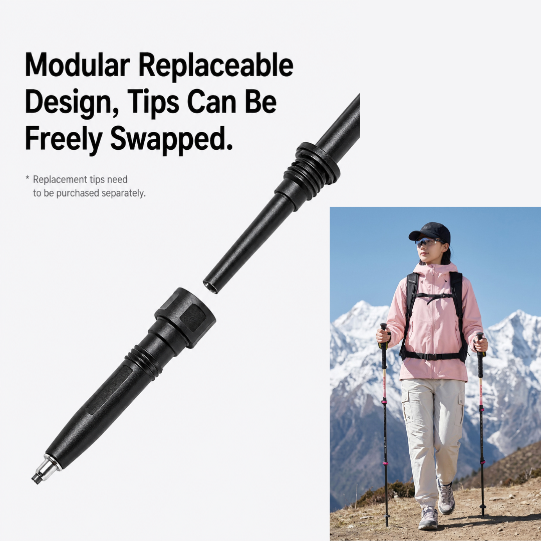 Blackdog QB01 Telescopic Trekking Pole Alluminium Alloy 3 Nodes Ultralight CBD2550DS010 Qishan