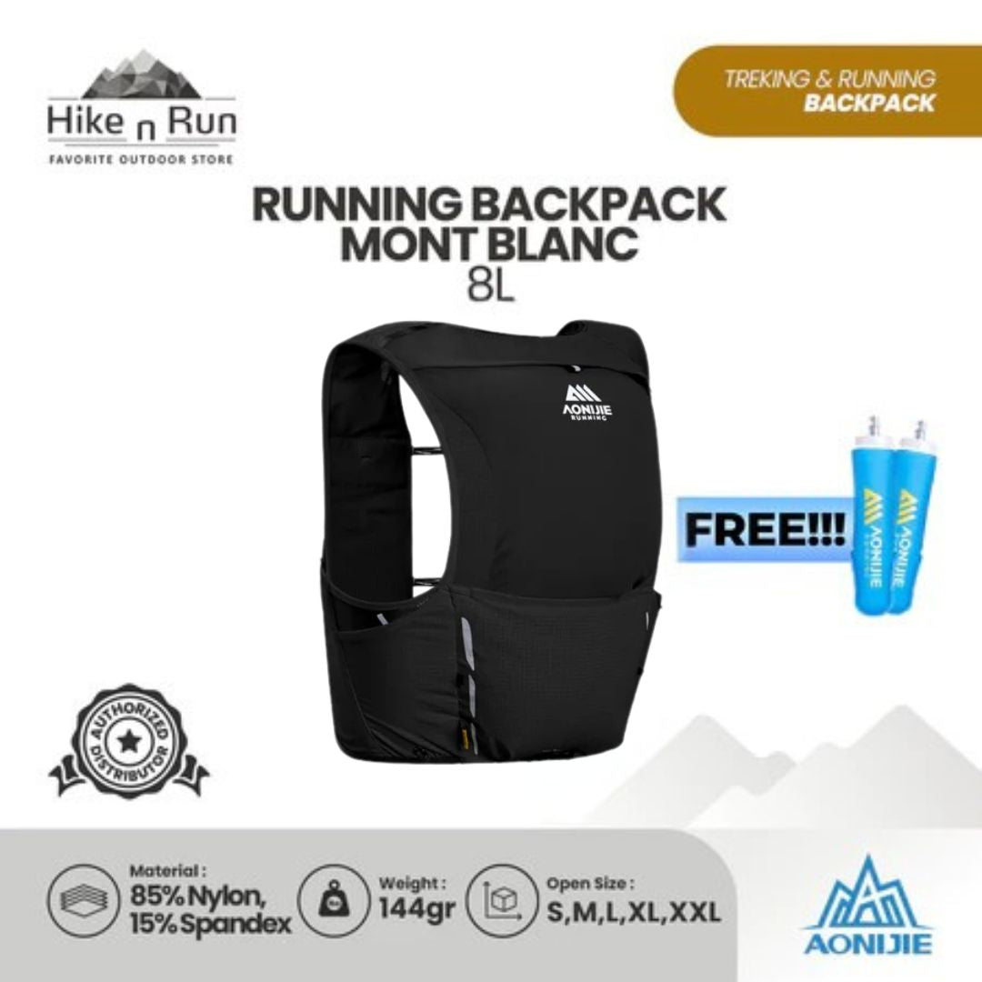 AONIJIE VEST MB-4L MB-8L MB-12L Professional Black Sports Running Backpack Marathon Off Road Outdoor Mountaineering Knapsack for Hiking Cycling