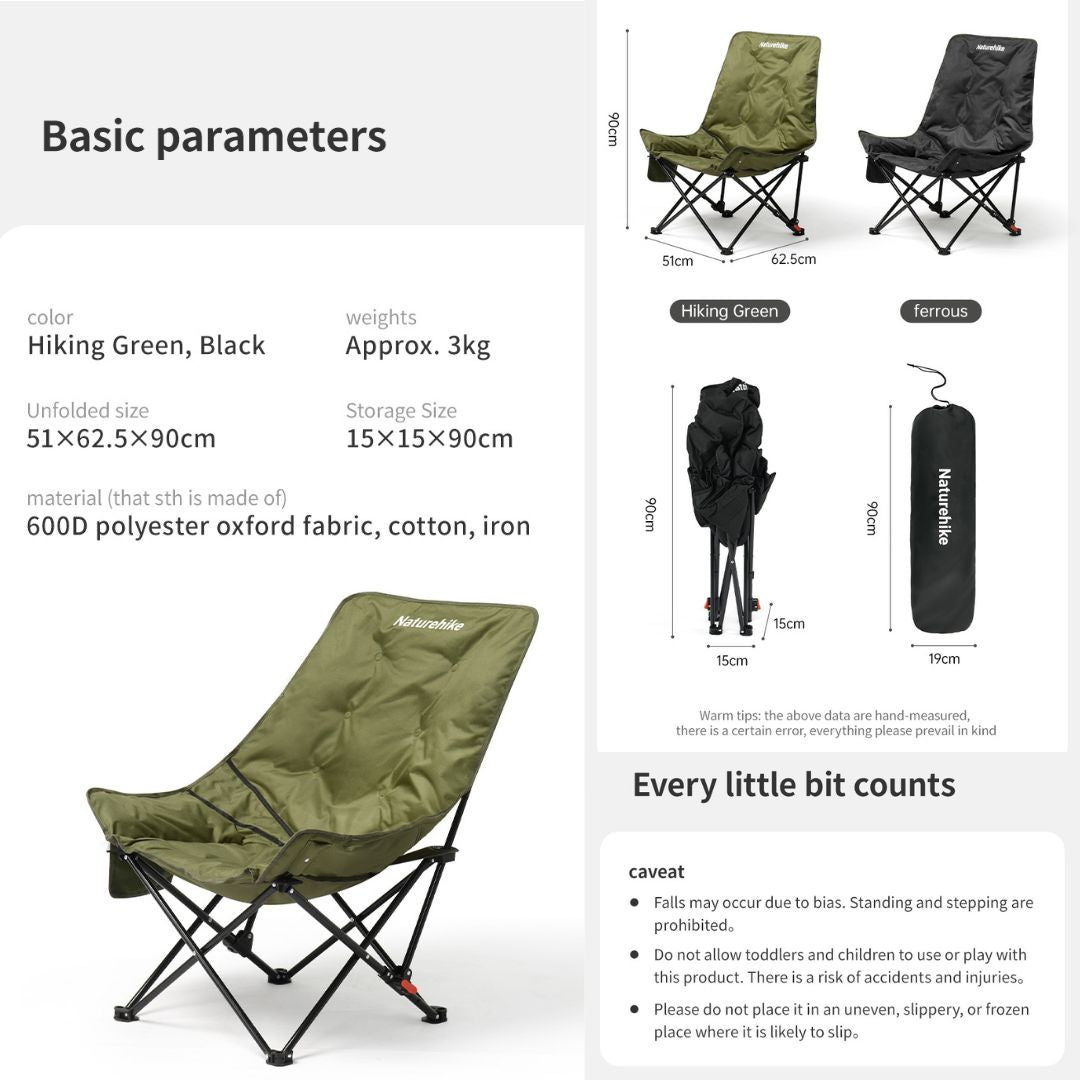 Naturehike Kursi Lipat Camping CNK2450JJ020 Folding Camping Chair