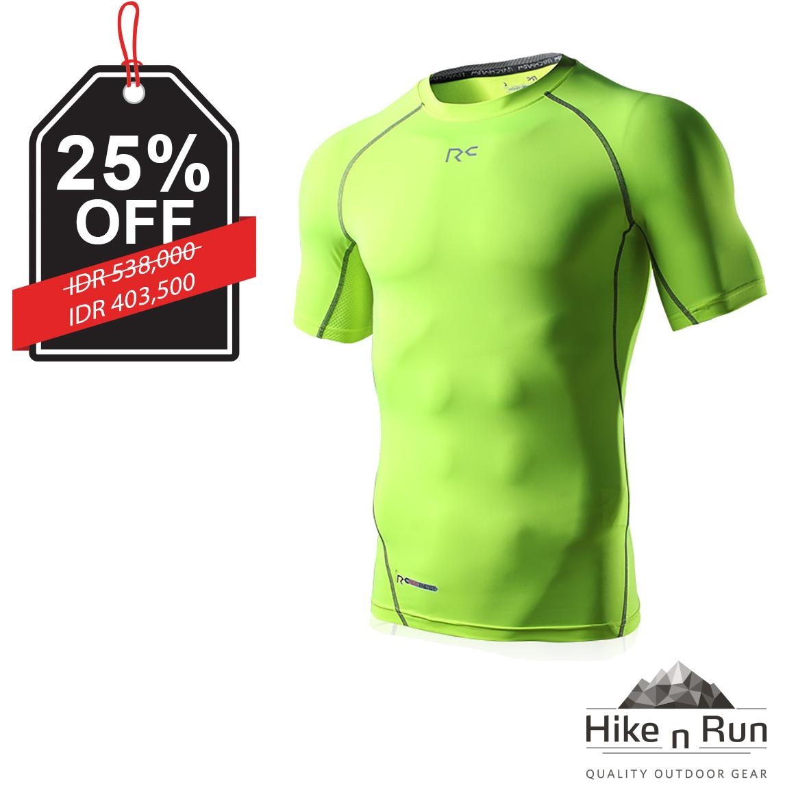 RC Compression Sport Tshirt Fitness Running - Green