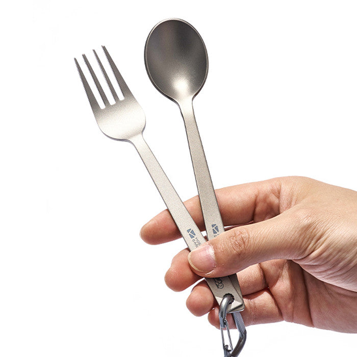 Alat Makan Titanium Mobi Garden NX21666087 Yuru Camp Spoon Fork Set