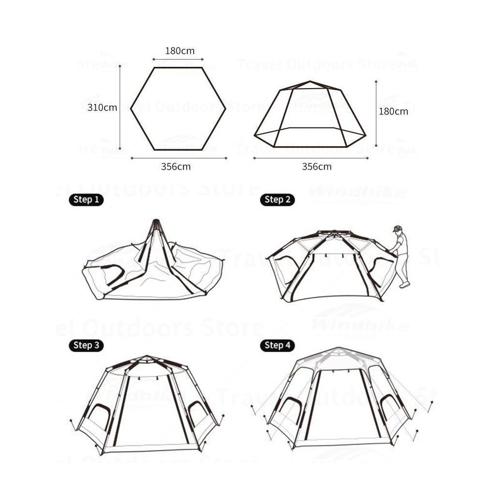 NATUREHIKE TENDA CAMPING OTOMATIS CNH22ZP007