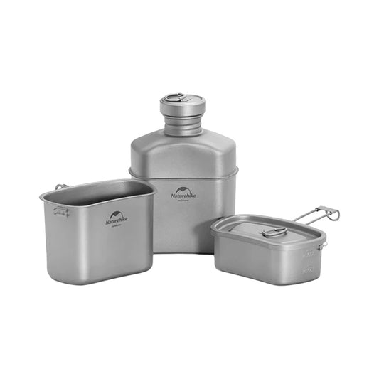 Set Alat Makan Naturehike NH21CJ004 Titanium Ultralight Cooking Set