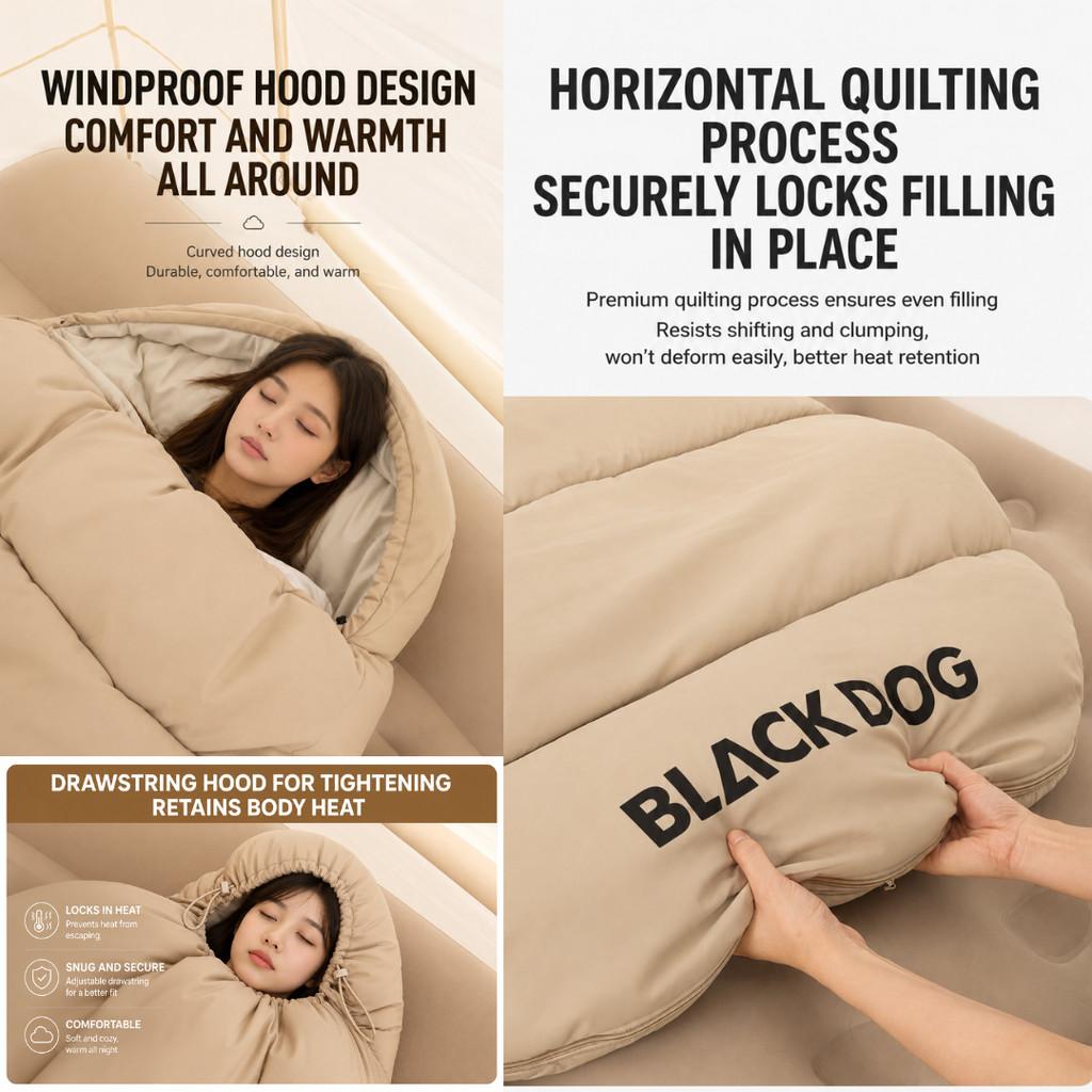 Blackdog Kantung Tidur Camping CBD2550WS055 Sleeping Bag Hoodie Multifungsi