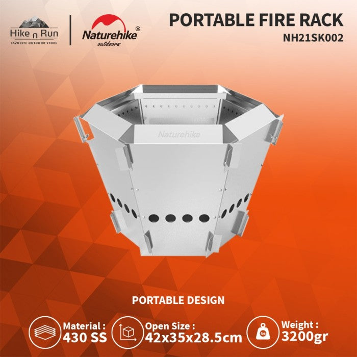 PREORDER!!! Wadah Kayu Bakar Naturehike Portable Folding Fire Rack NH21SK002