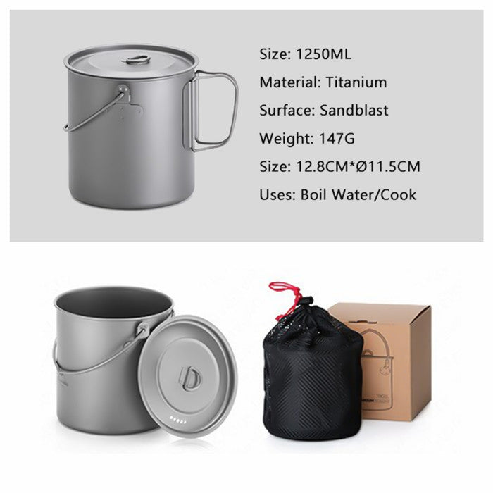 Panci Titanium Naturehike TDG03 Ultralight Nesting Pot NH18T303-C