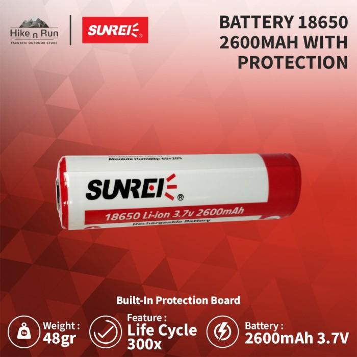 Sunrei Battery Lithium Li-Ion 2600 mAH w/ Protection Board