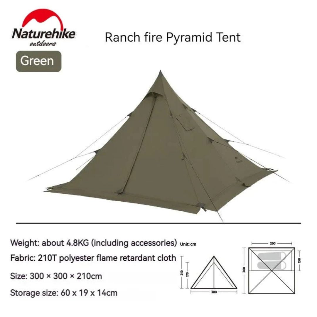 Tenda Camping Naturehike CNK2300ZP025 Ranch Fire Pyramid Tent