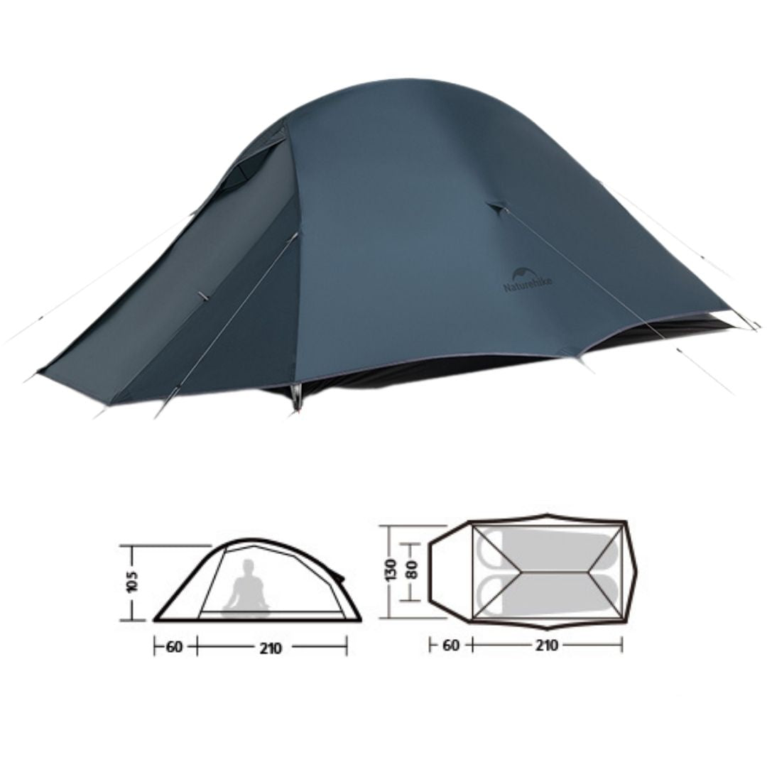Tenda Hiking Cloud Up Pro 20D Naturehike CNK2350WS020 Hiking Ultralight Tent 2P