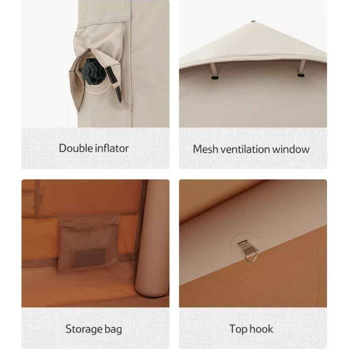 PREORDER!!! Naturehike Tenda Glamping CNH22ZP012 Air 17.2 Inflatable 3-4P