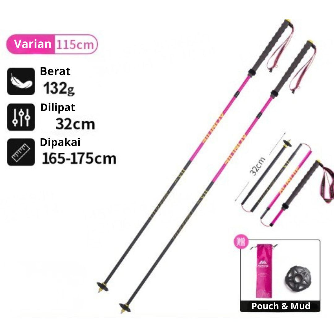 Aonijie Trekking Pole Lipat E4214 Pair Folding Trekking Pole