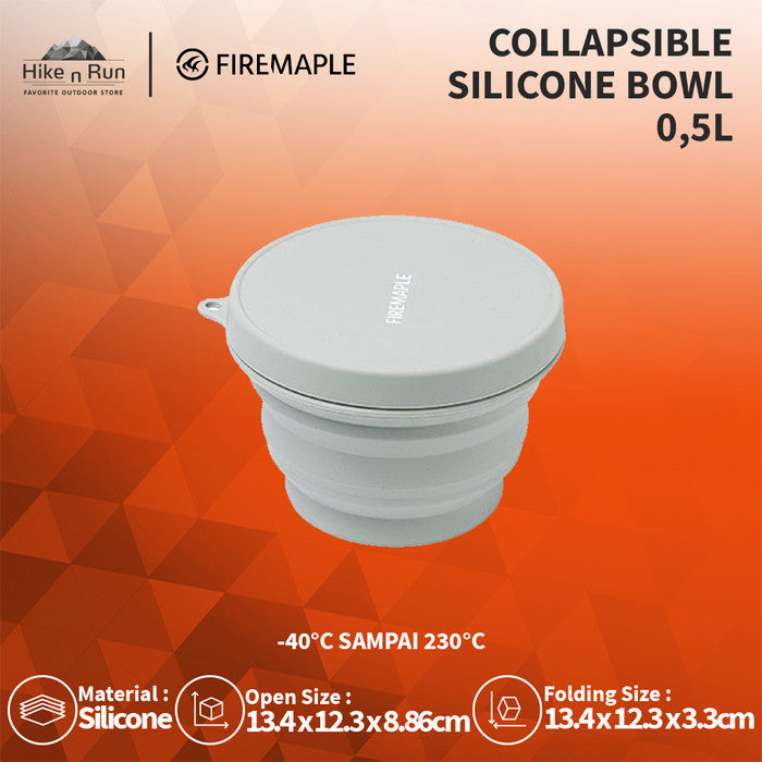 Mangkok Serbaguna Firemaple Food Grade Silicone Collapsible Bowl