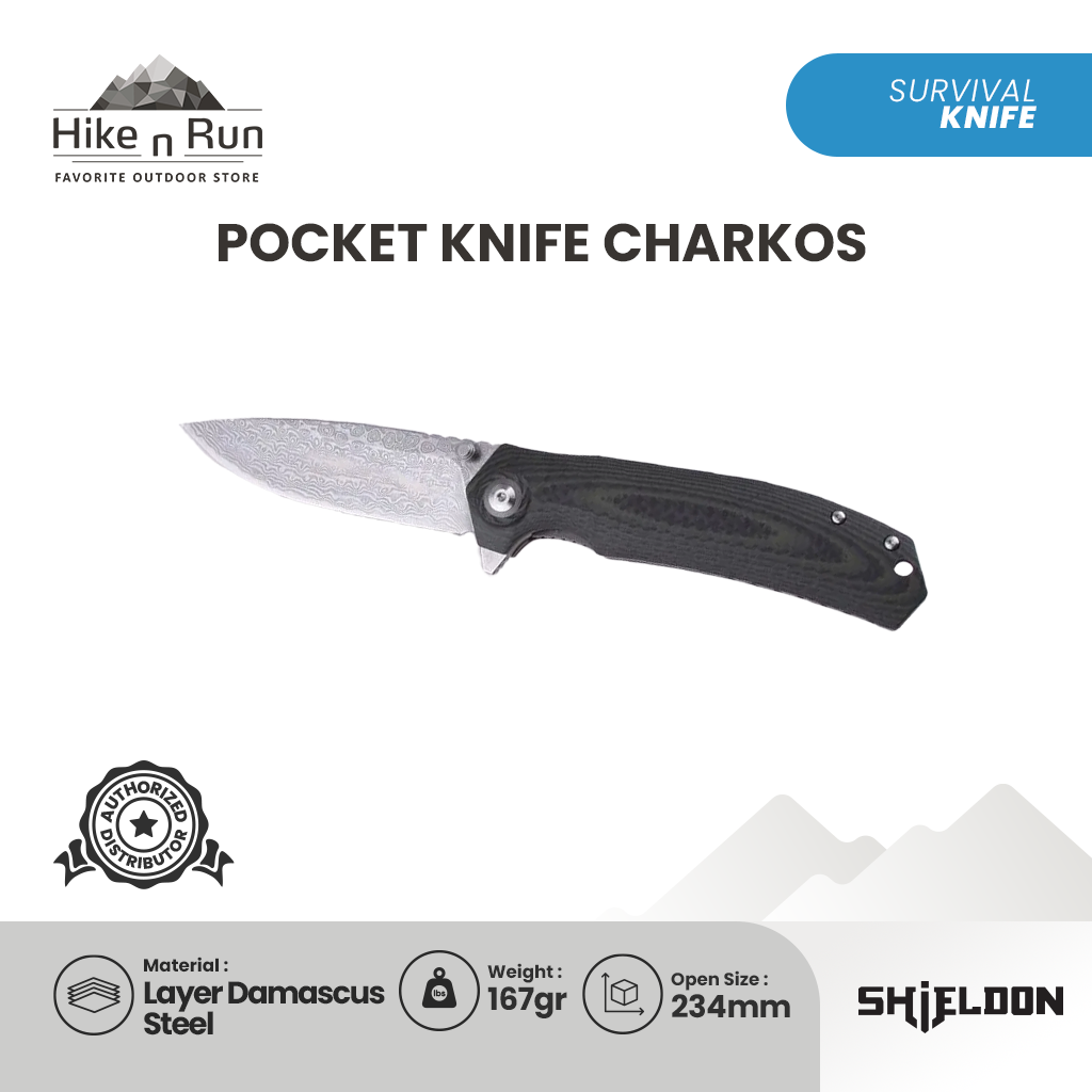 Shieldon Pisau Lipat Charkos Pocket Knife 7092D // 7092D1