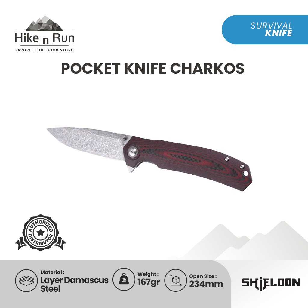 Shieldon Pisau Lipat Charkos Pocket Knife 7092D // 7092D1