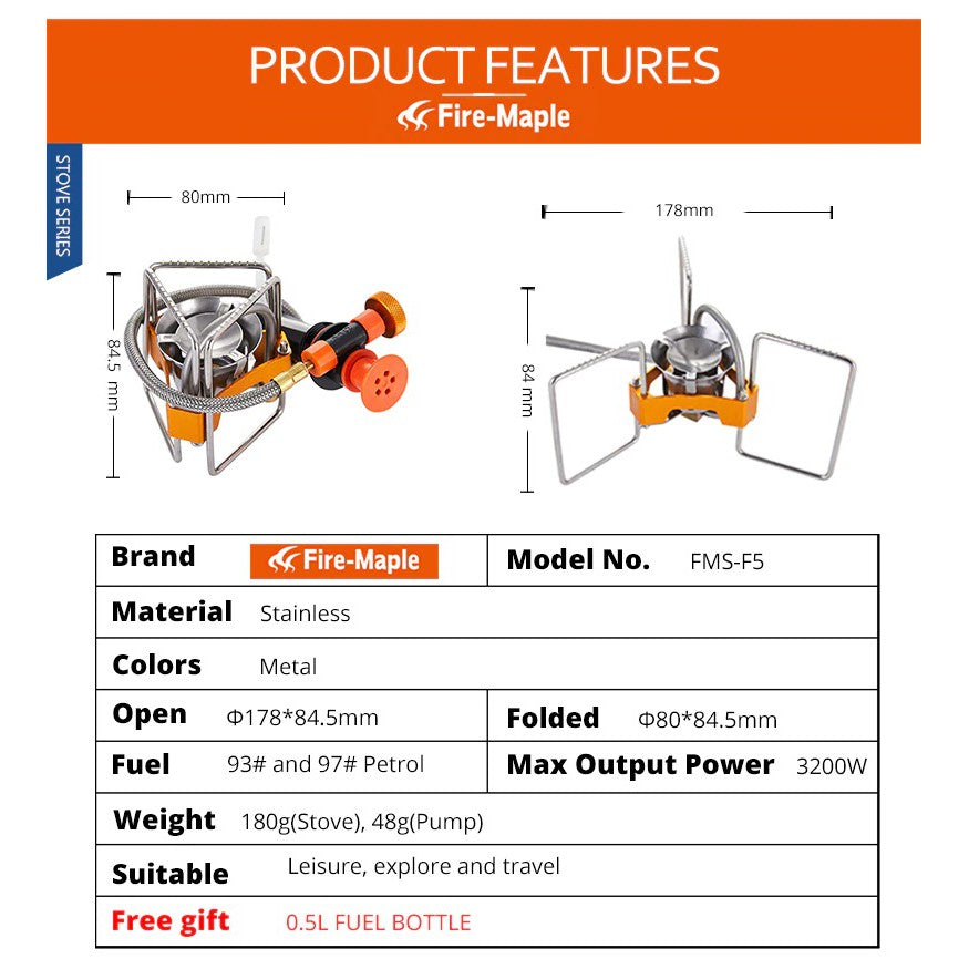 Firemaple Kompor Bensin Ultralight FMS-F5