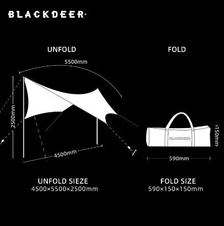 Blackdeer Tenda Kanopi Free Tiang 2pcs Canopy Tent w/ Poles Bd12121141