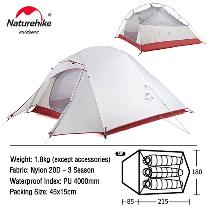 Tenda Naturehike Tent Cloud UP 3 2018 NH18T030-T 20D