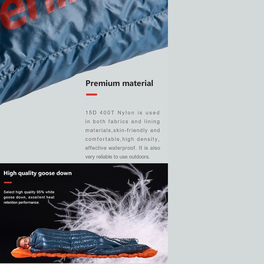 Naturehike Kantong TIdur Envelope CW280 CW295 CNK2300SD013 Sleeping Bag Duck Down CWM400 NH18Y011-R Ultralight