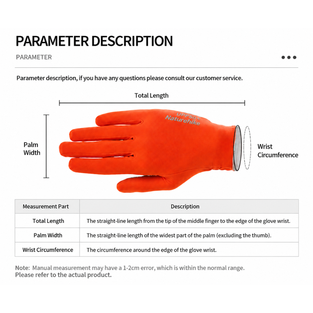 Sarung Tangan Outdoor Naturehike GL09-T NH21FS035 Anti UV Gloves