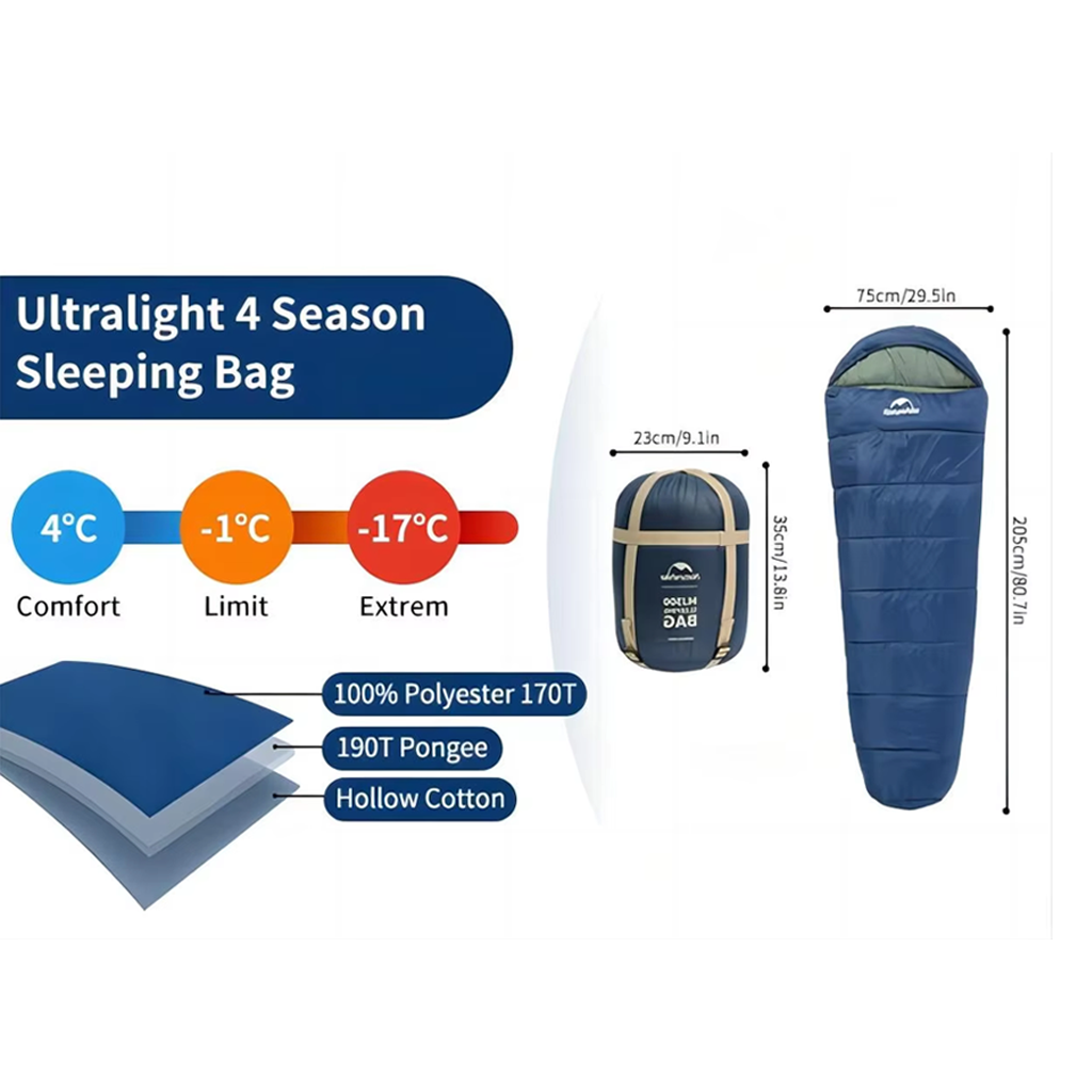 Naturehike Sleeping Bag Cotton Mummy CNK2300SD014