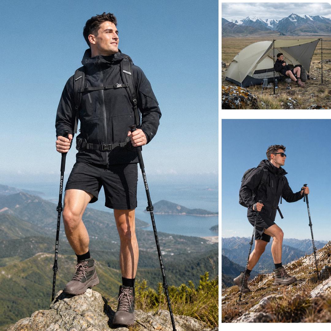 Blackdog Trekking Pole Carbon Xingshan CBD2650DS012 Tongkat Hiking Pendakian Camping Trekpole Teleskopik Ringan