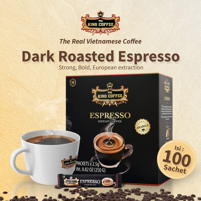 PROMO KOPI VIETNAM KING COFFEE ESPRESSO INSTANT - 100 SACHET