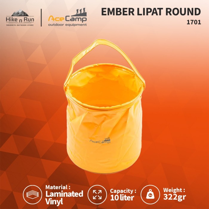 Ember Lipat Acecamp 1701 1703 Multifunction Folding Bucket 10L