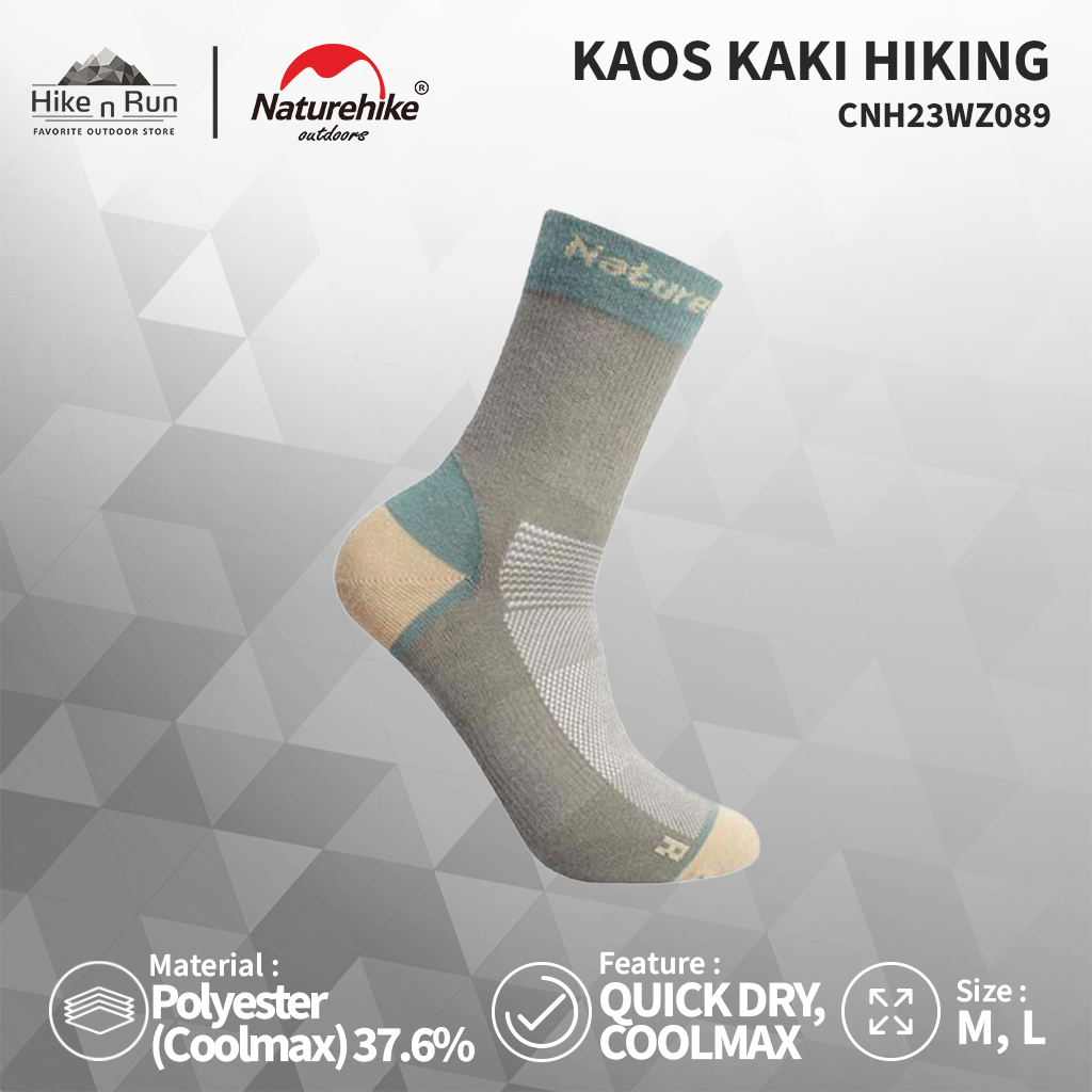 Kaos Kaki Hiking Sport Quick Dry Naturehike CNH23WZ089 Trekking Coolmax Socks