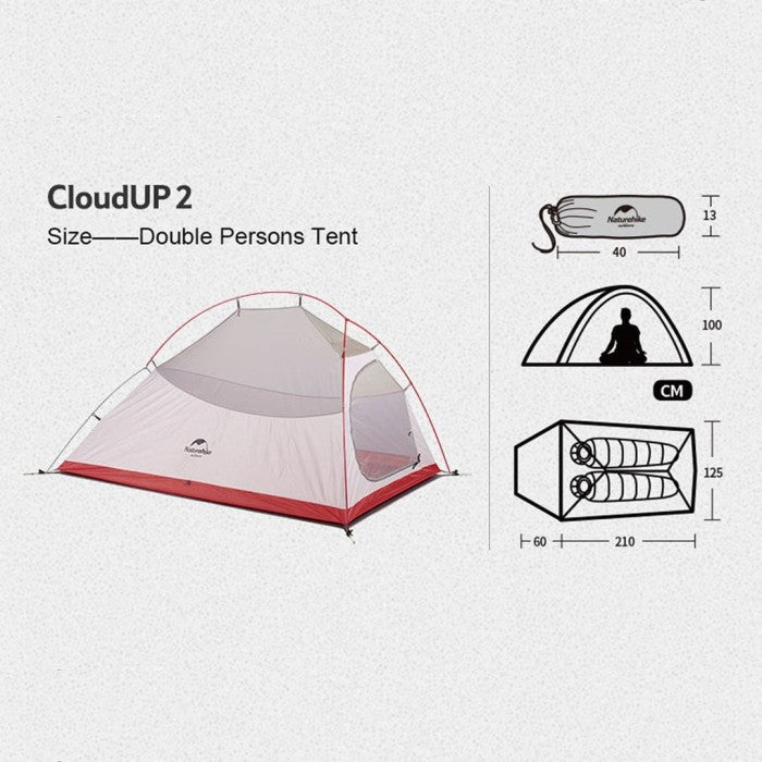 Tenda Naturehike Tent Cloud UP 2 2018 NH17T001-T 20D