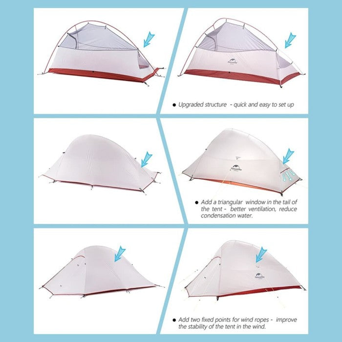 Tenda Naturehike Tent Cloud UP 3 2018 NH18T030-T 20D