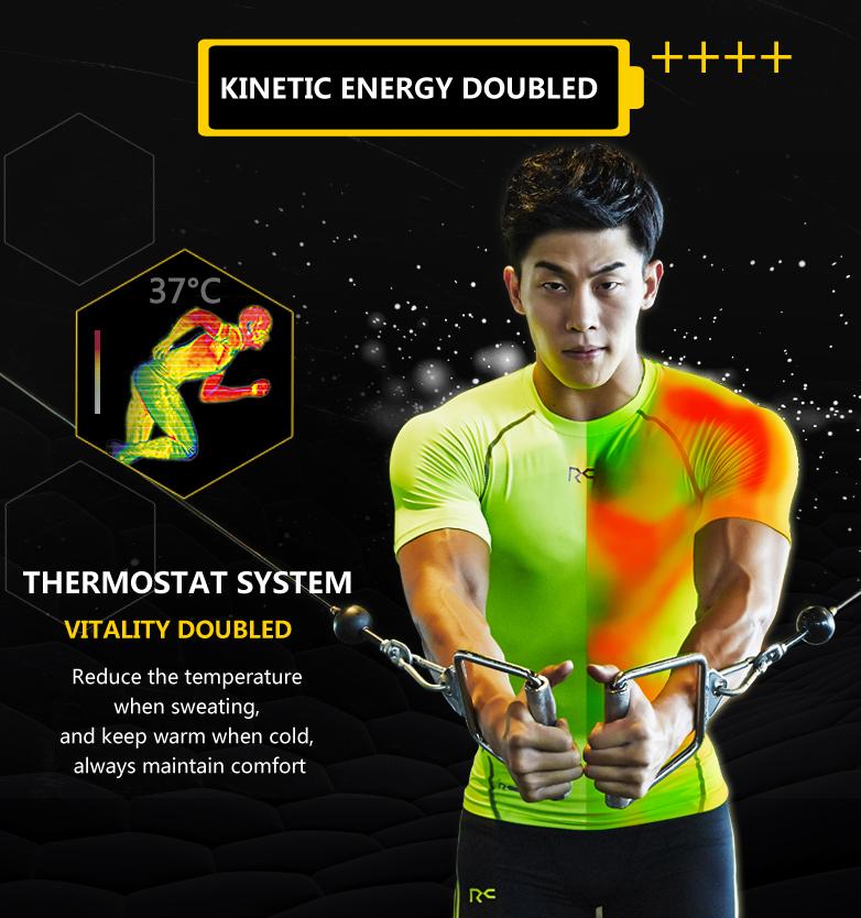 RC Compression Sport Tshirt Fitness Running - Green