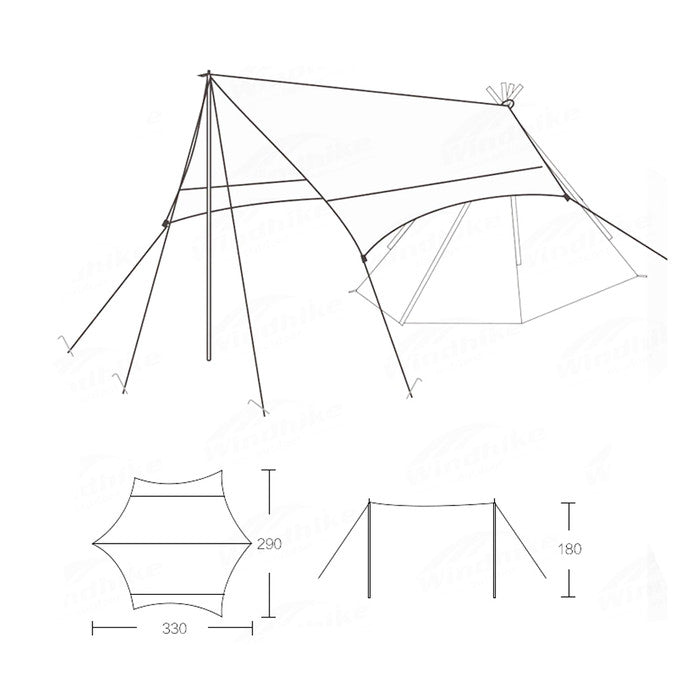 Tenda Kanopi Mobi Garden NX21661015 Canopy Tarp MG Teepee Tent