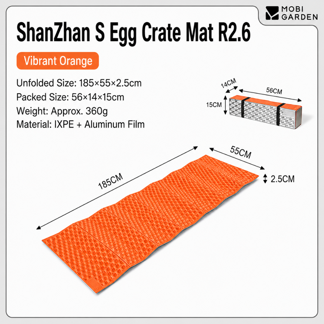 Mobi Garden Matras Lipat IXPE R-Value R2.1 2.2 2.6 NX2366300 Sleeping Pad Busa UL Ultralight Egg Crate R Value 2.1 2.2 2.6 NX2566302