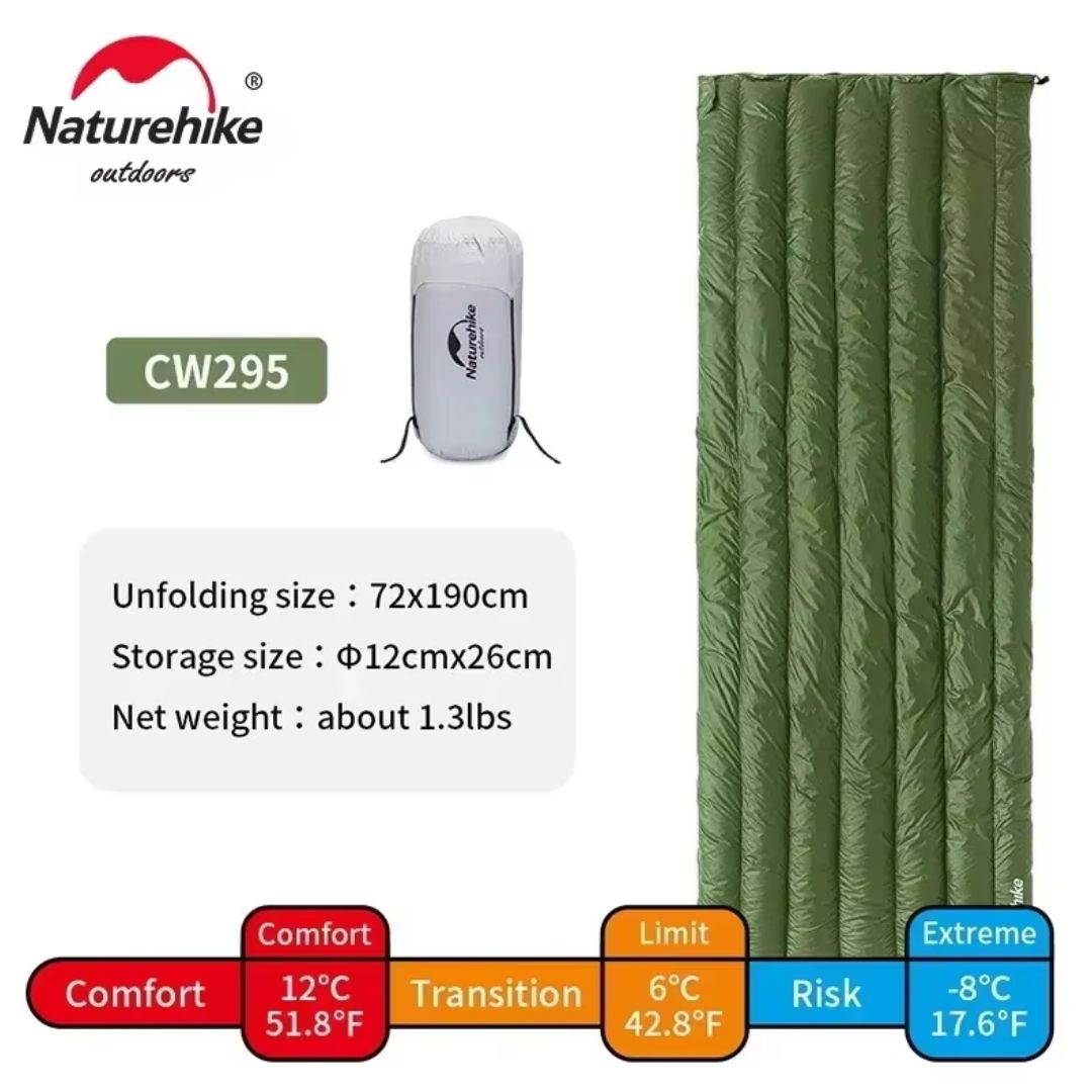 Naturehike Kantong TIdur Envelope CW280 CW295 CNK2300SD013 Sleeping Bag Duck Down CWM400 NH18Y011-R Ultralight