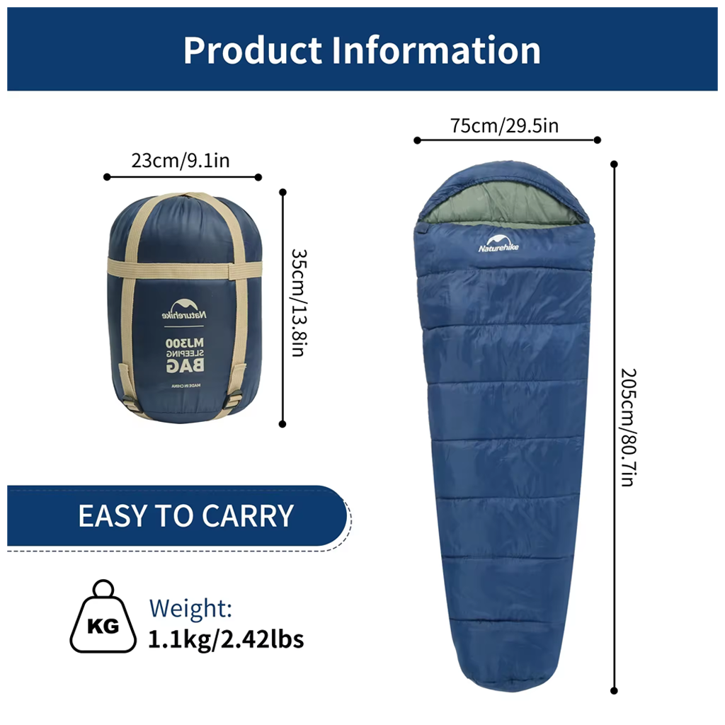 Naturehike Sleeping Bag Cotton Mummy CNK2300SD014