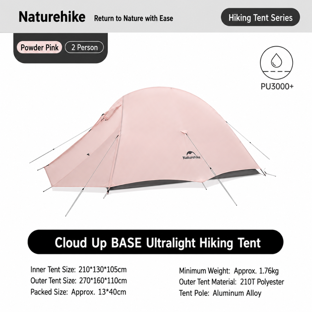 Tenda Hiking Ringan Naturehike Hiking Tent Cloud Up NH18T010-T NH17T001-T NH18T030-T CNK2450WS032