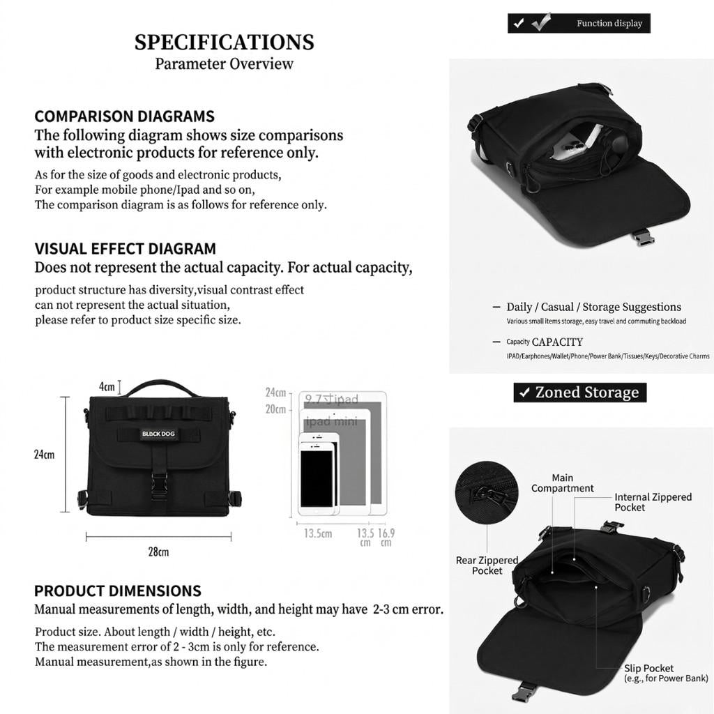 Blackdog Tas Selempang Multifungsi Premium CBD2550XB010 Tactical Messenger Travel  Bag Outdoor