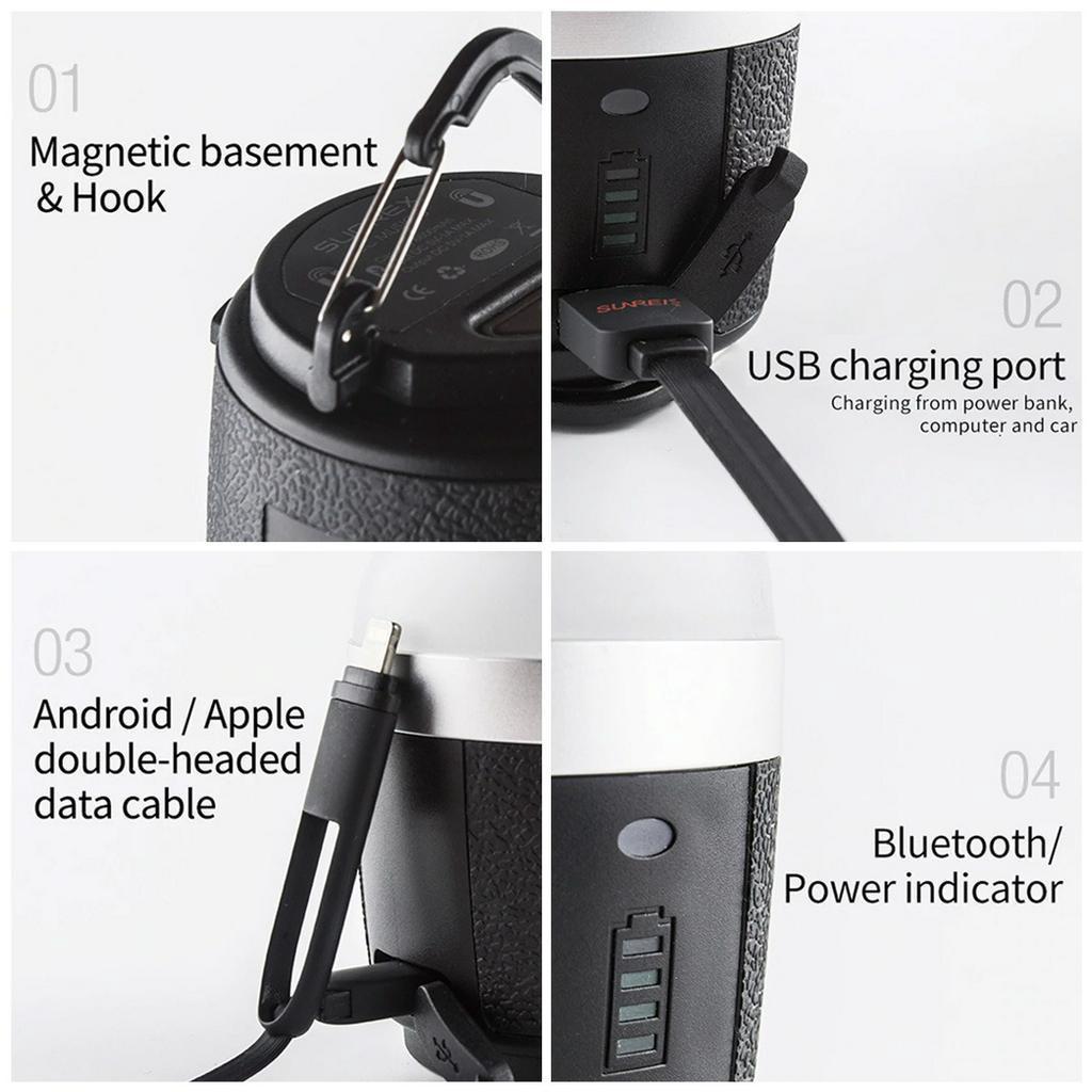 Sunrei CC Music S Lampu Camping dengan Speaker